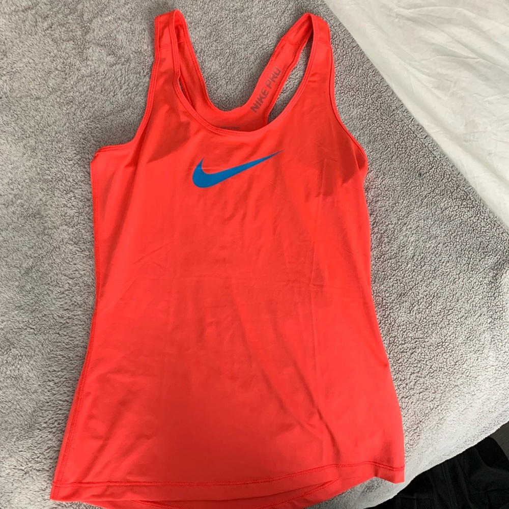 Nike Dri-Fit Bright Orange/Red Tank Top in Small